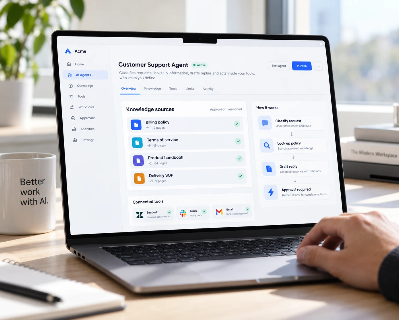 Reviewing documents with AI assistance