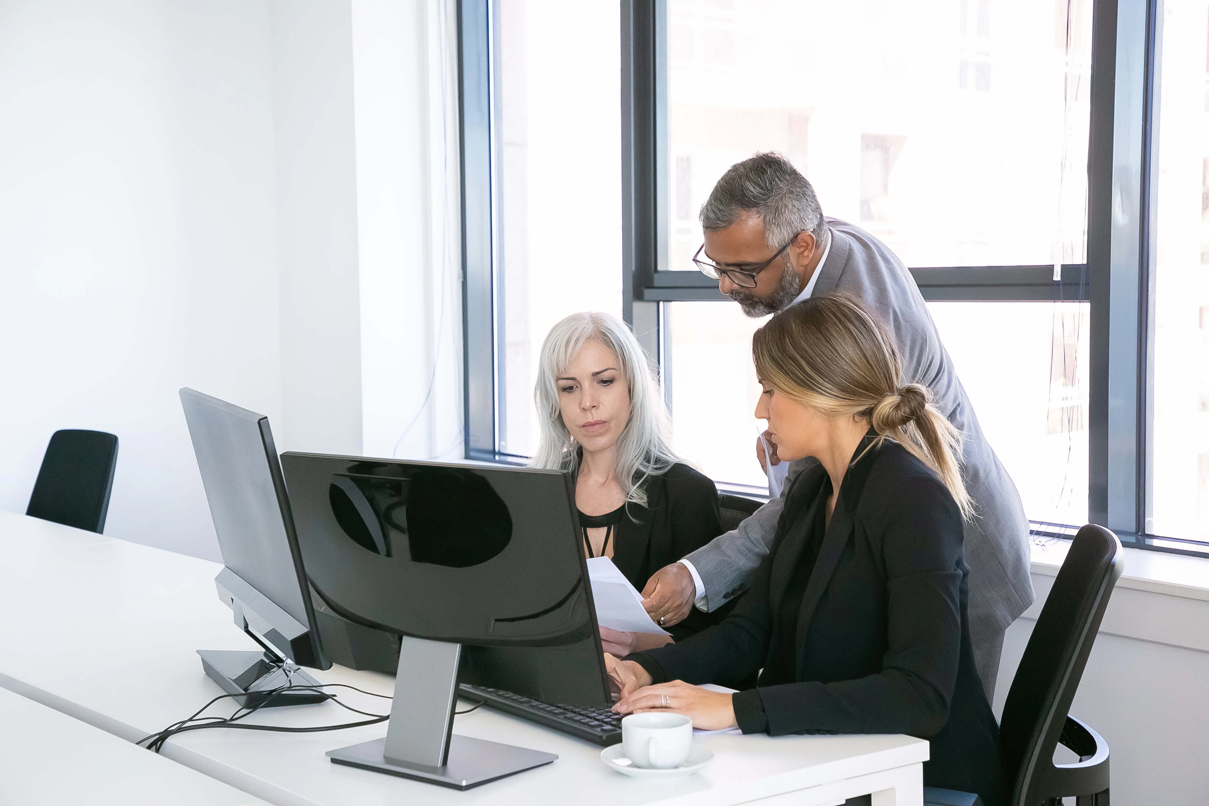 An operations team working from one shared web application